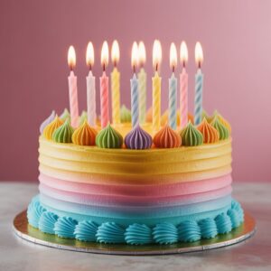 rainbow birthday cake β colorful, fun & candle ready