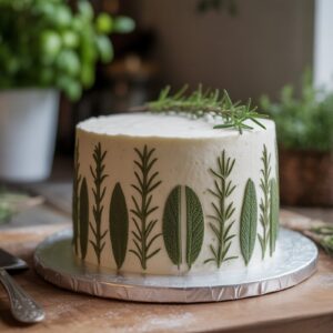 herb garden cake β edible sage & rosemary