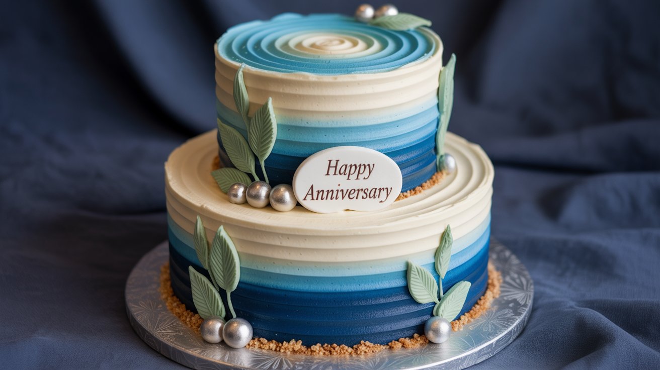 blue ombre anniversary cake β elegant & romantic blue ombre anniversary cake β elegant & romantic