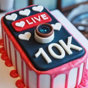Home 10k followers cake | instagram live theme | eatmore