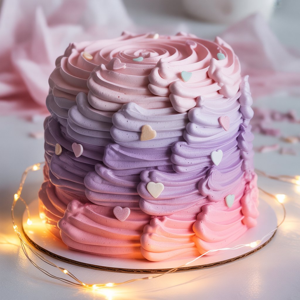 pastel ombré heart cake | pink & lilac buttercream | eatmore pastel ombré heart cake | pink & lilac buttercream | eatmore