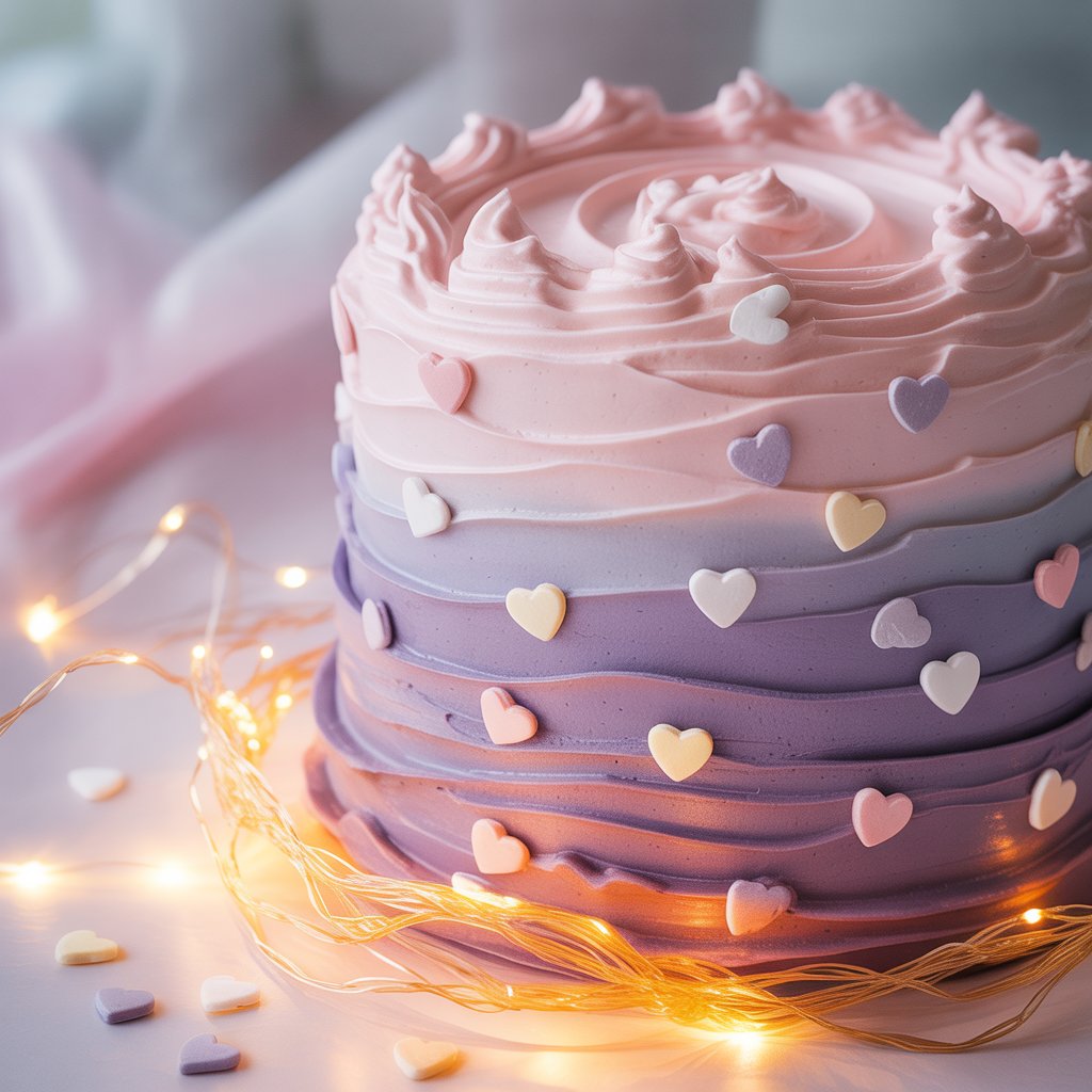 pastel ombré heart cake | pink & lilac buttercream | eatmore pastel ombré heart cake | pink & lilac buttercream | eatmore