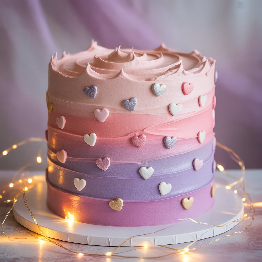 pastel ombré heart cake | pink & lilac buttercream | eatmore pastel ombré heart cake | pink & lilac buttercream | eatmore